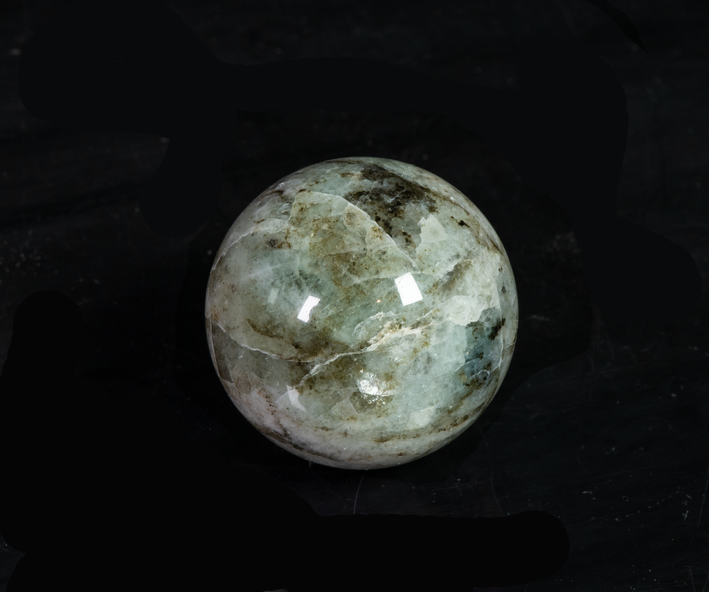 Fluorescent Sodalite Hackmanite Sphere from Greenland with Tenebrescence