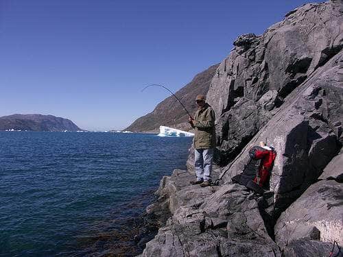 A man fishing 