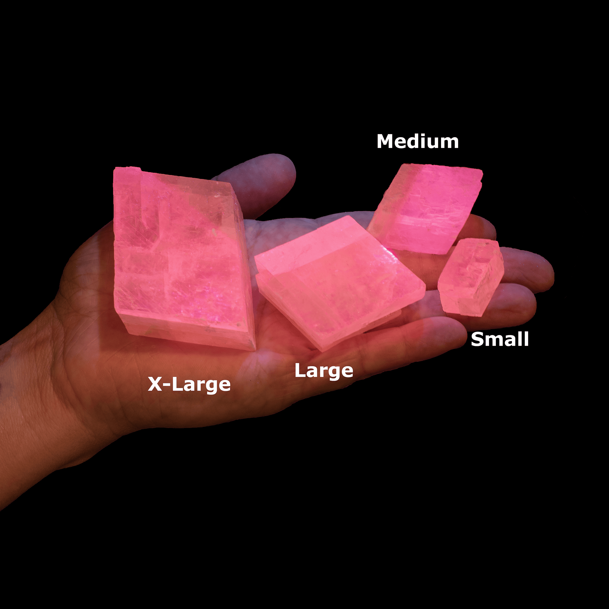UV Reactive Pink Calcite Rhombs | Nuevo Leon, Mexico | MinerShop