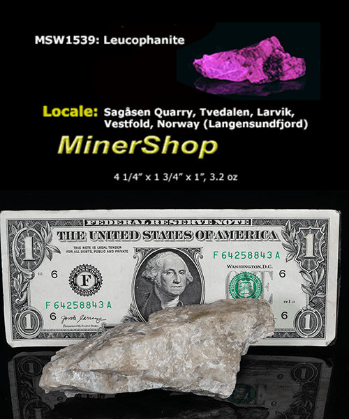 Rare Leucophanite from Norway