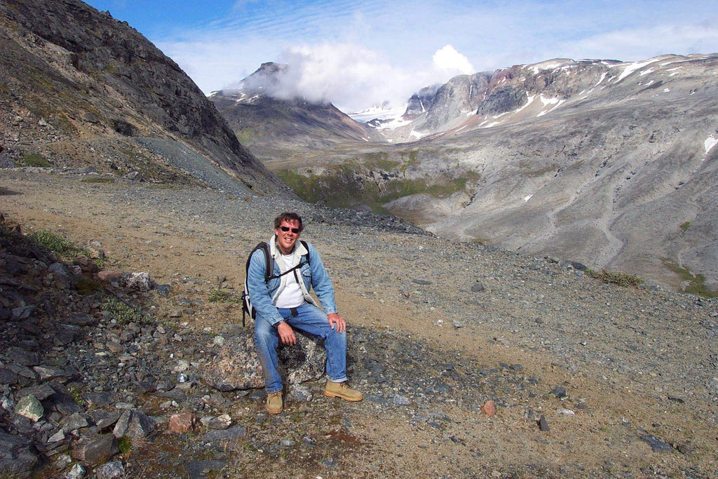Hiking in the mountains of Greenland