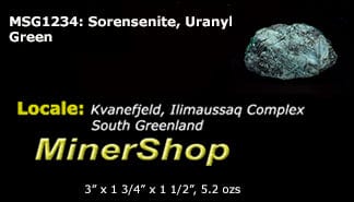 Sorensenite crystals in matrix from Greenland