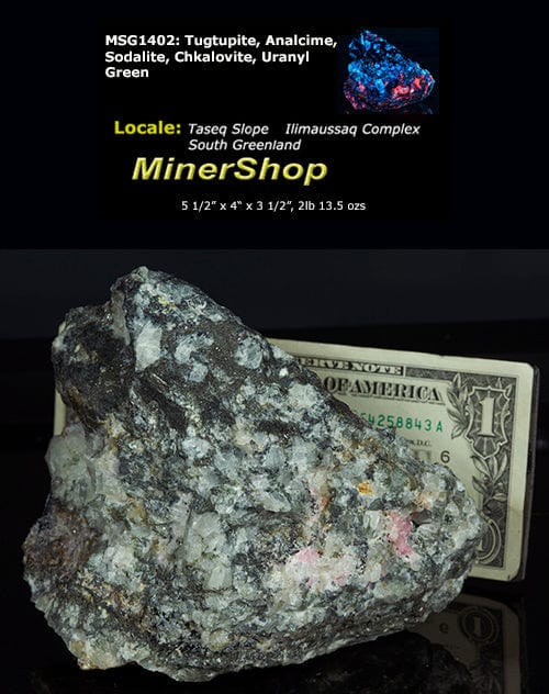 Fantasy Rock - Analcime, Tugtupite, Chkalovite, Minor Sodalite - Greenland
