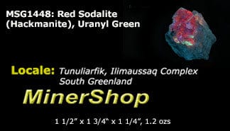 Red Tenebrescent Sodalite (Hackmanite) from Greenland