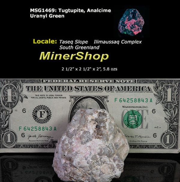 A mineral specimen of bright cherry red tugtupite from Greenland