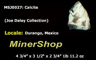 Bright calcite specimen from Durango, Mexico