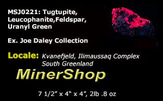 Tugtupite (Gemmy), Leucophanite - Greenland