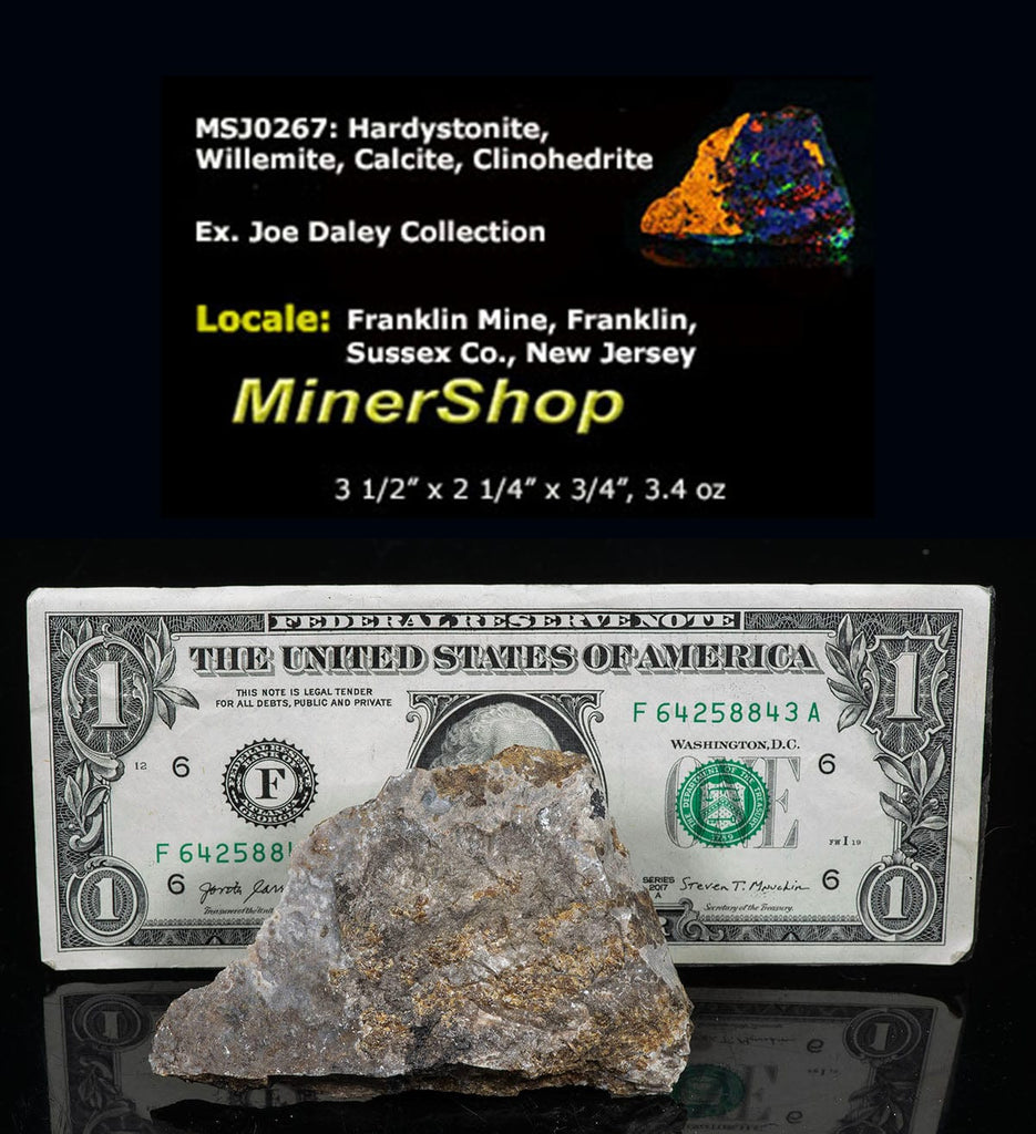 Hardystonite, Willemite, Calcite, Clinohedrite - Franklin, New Jersey