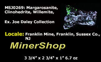 Rare Margarosanite, Clinohedrite, Willemite from Franklin Mine, New Jersey
