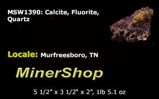 Calcite, Fluorite, Quartz from Tenneessee, USA