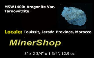 Aragonite Var. Tarnowitzite from Morocco