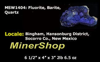 Fluorite, Barite, Quartz from New Mexico