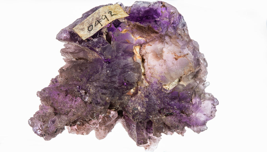 Deep purple etched amethyst crystal from Roosevelt Dam, Arizona. 
