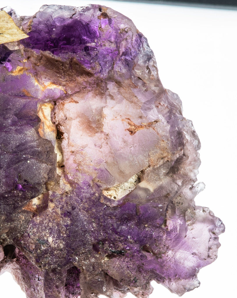 Deep purple etched amethyst crystal from Roosevelt Dam, Arizona. 
