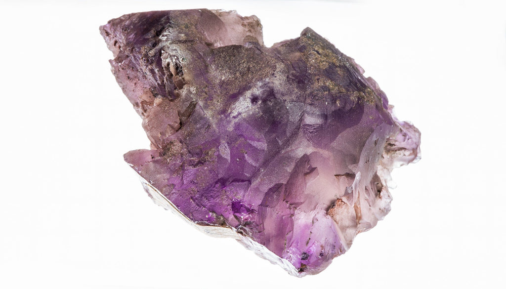 Deep purple etched amethyst crystal from Roosevelt Dam, Arizona. 